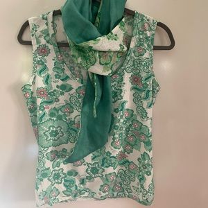 Vintage Authentic Burberry Tank Top with scarf.